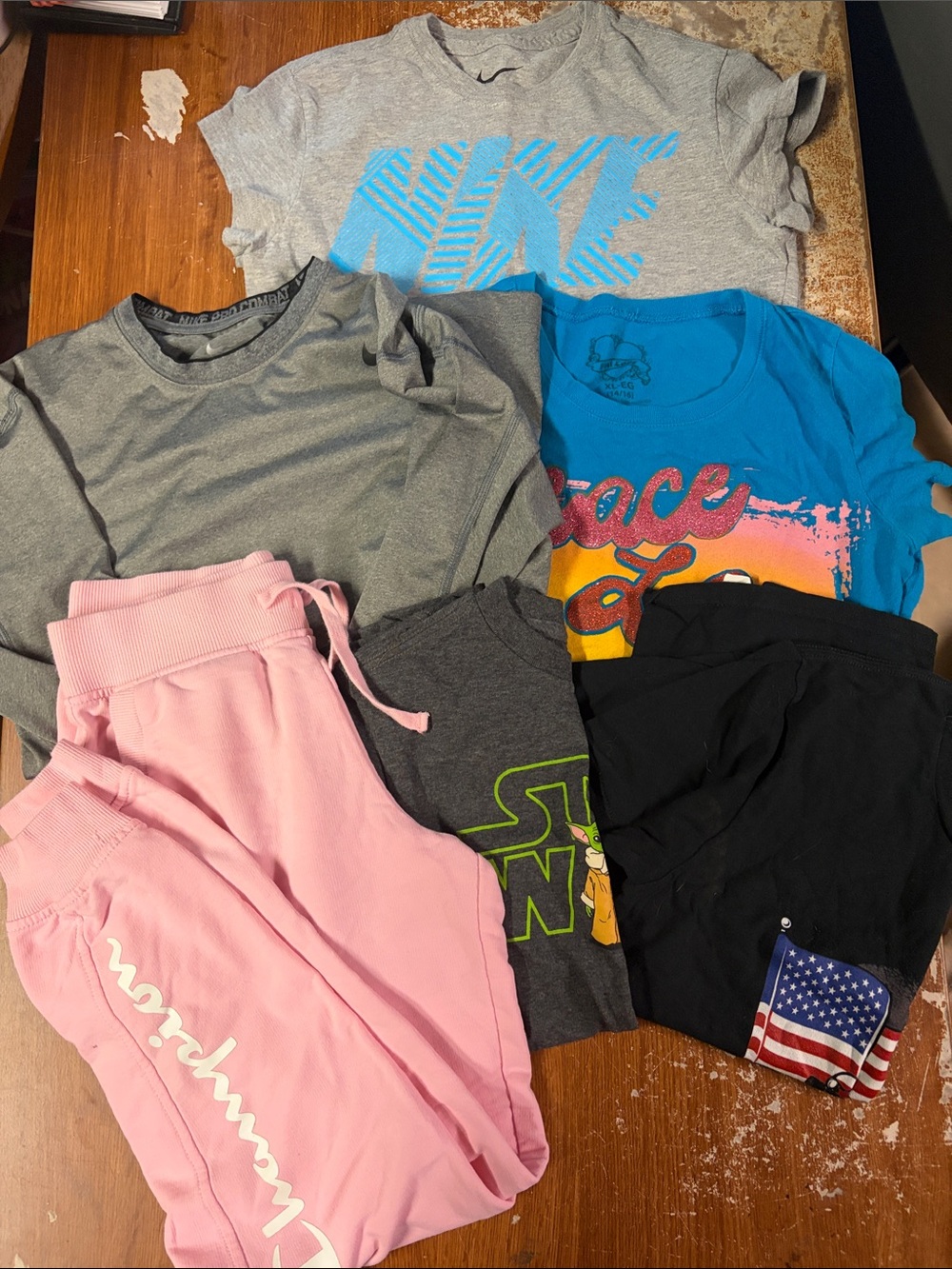 Champion Kids Pink Joggers with Drawstring - Soft Cotton Blend and 5 shirts